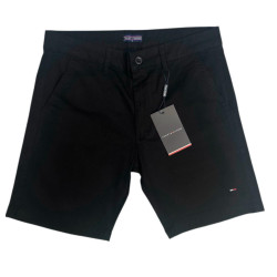 Denton Twill Slim 9.5" Inseam Bermuda Black Shorts