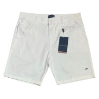 Denton Twill Slim 9.5" Inseam Bermuda White Shorts