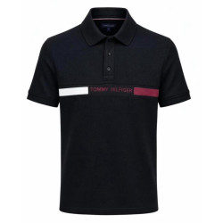 Regular Fit Black Knit Polo Shirt