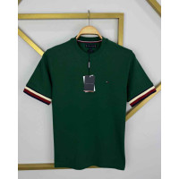 Mixed Texture T-Shirt Green