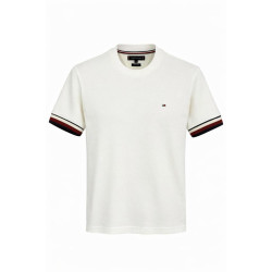 Mixed Texture T-Shirt White